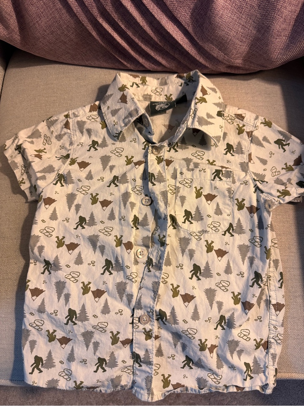 Boys' Bigfoot Short-Sleeve Button-Up Shirt